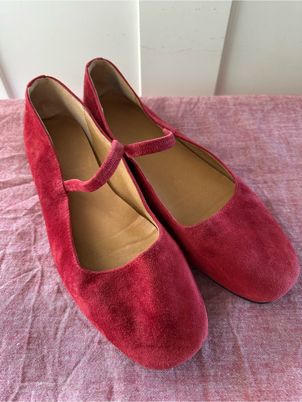 Madewell Greta Mary Jane Ballet Flats in Port Red - Picture 4 of 9